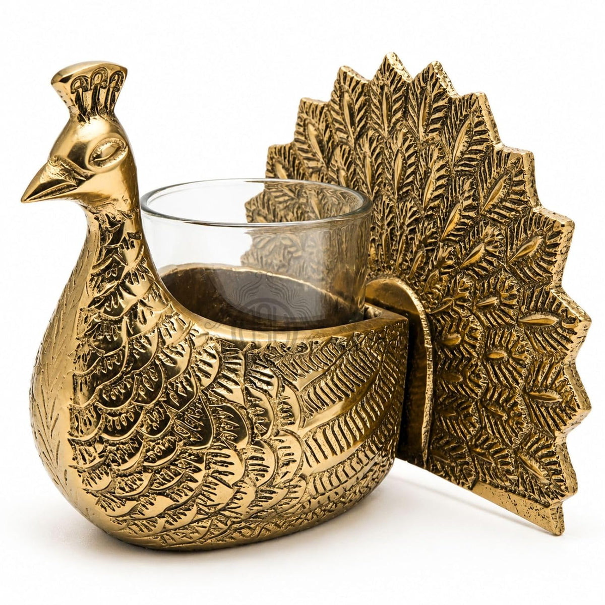 DSH Metal Peacock Tea Light Candle Holder Decorative Candle Votive for Home Décor Living Room & Gifting