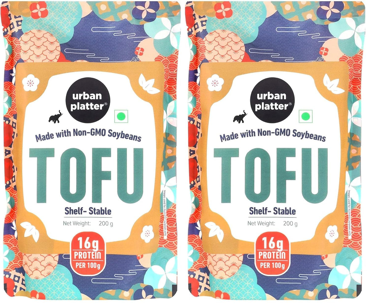 Urban Platter Firm Tofu, 200g (Ambient Storage | High in Protein | Preservative-Free | SOYA Paneer | Perfectly Plant-Based) (Pack of 2)