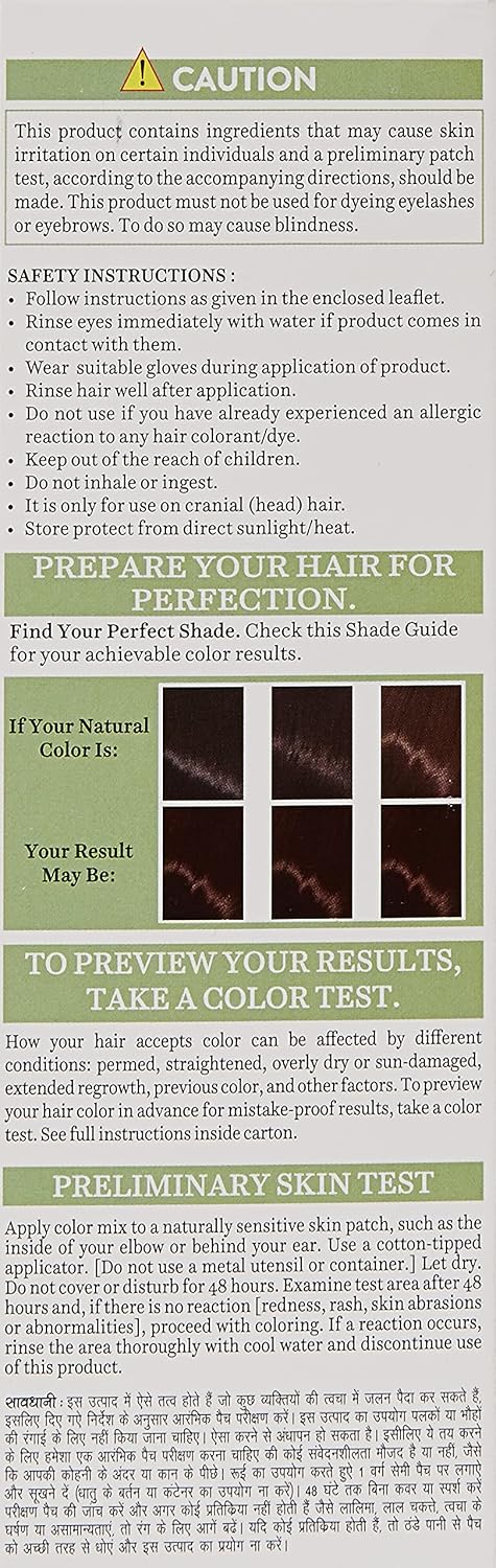 Biotique Herbcolor Conditioning Hair Colour l Ammonia Free Hair Color l 9 Organic Herbal Extracts l Natural and Healthy Shine l 50g + 110ml| Brown 4N (Pack of 4)