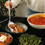 Parage 3 Pieces Stainless Steel Serving Spoons Set for Dining Table/Kitchen, 1.8 mm Heavy Gauge (1 Soup Ladle (Karchi), 1 Solid Spoon (Chamcha), 1 Rice Spoon), Silver (Pack of 3)