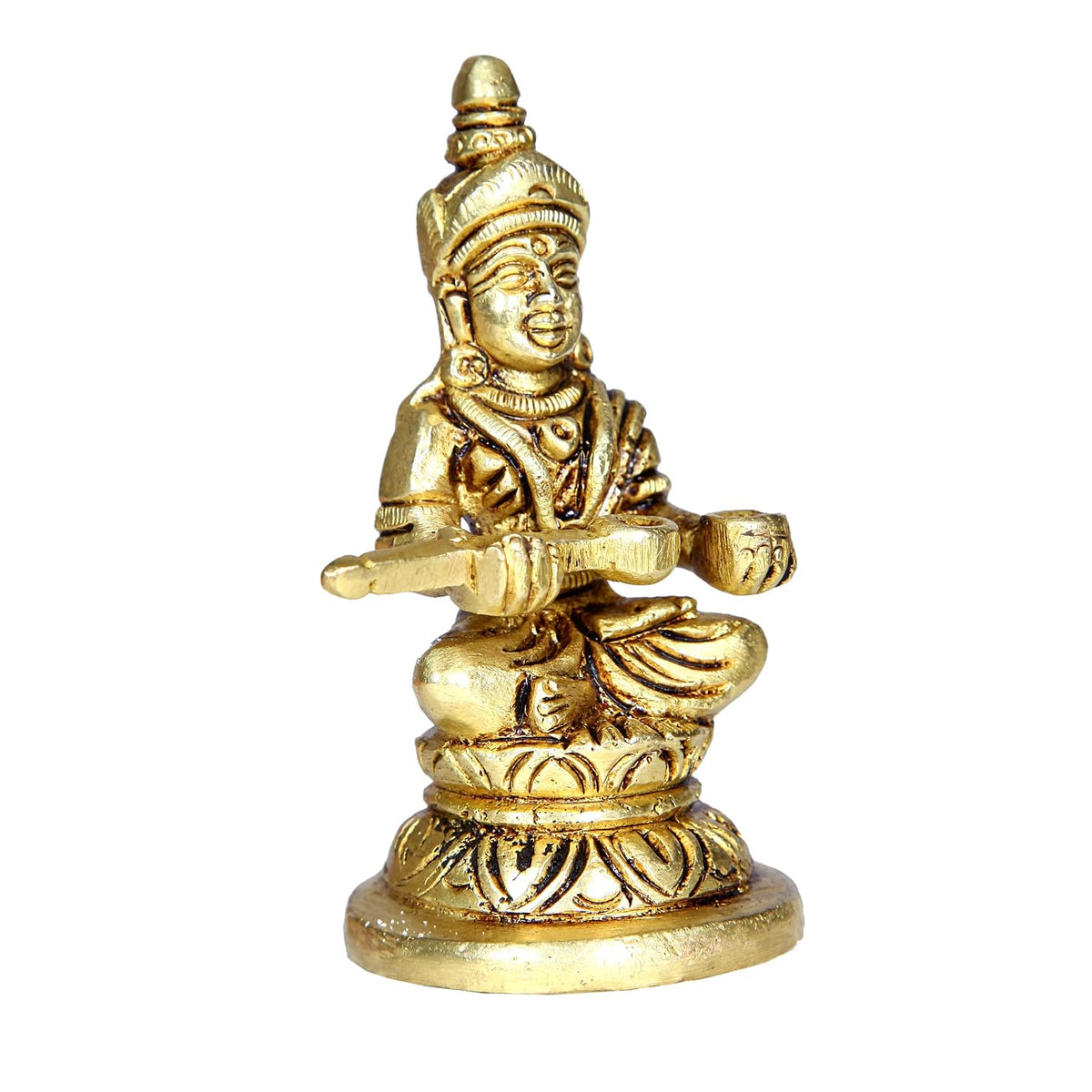 Aalayam Selveer Annapurna Devi Idol Brass | Annapoorani Statue | Annapoorni Idol | Annapurani Silai Brass 8.5cm Height Brass Gold Colour 1 Piece