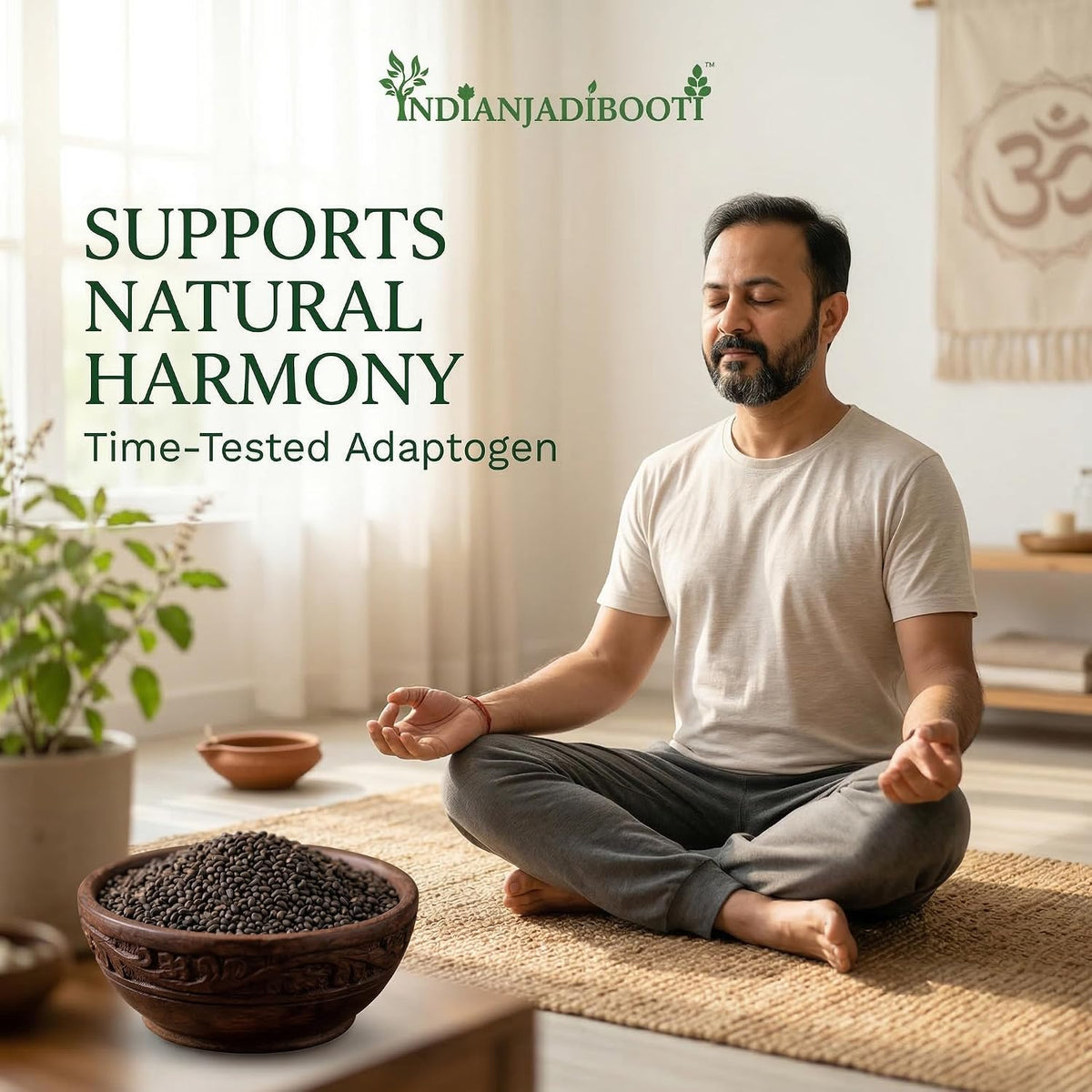 IndianJadiBooti Pure Krishna Tulsi Seeds (Ocimum Sanctum) | Edible Botanical for Systemic Vitality, Respiratory Harmony & Holistic Nourishment,100 Gram (Pack of 2)