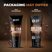 BEARDO DeTan Face Wash for Men, 50ml | Glycolic Acid,Niacinamide & Coffee | Helps to Reduce Tan,Reduce Dark Sports & Pigmentation | Exfoliates & Hydrates for Smooth & Oil Free Skin