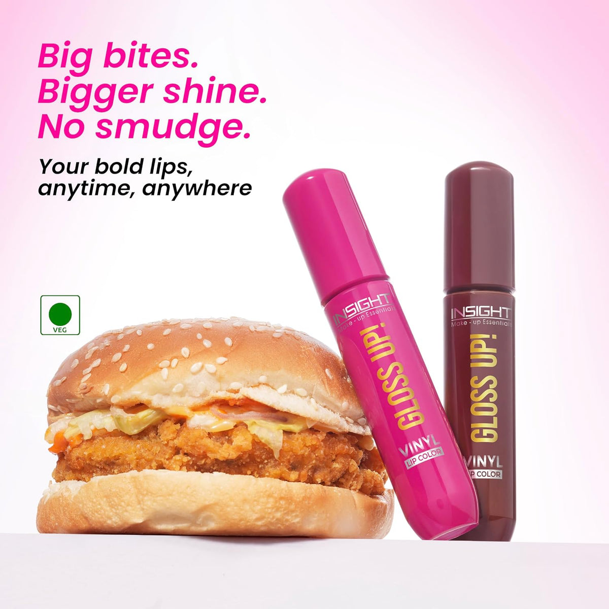 INSIGHT Gloss Up Lip Color - Cappuccino Crush | High-Gloss Finish | Non-Transfer | Smudge Proof | Rich Pigmentation | Lightweight, Long-Lasting Formula | All-Day Comfortable Wear (4g)