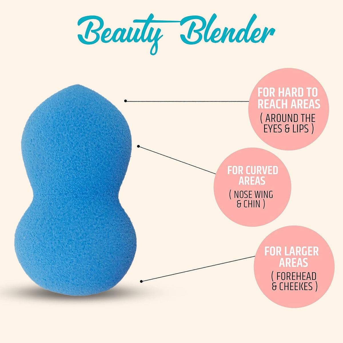 INSIGHT Beauty Blender Sponge Applicator | High-Definition Makeup Sponge for Face Makeup - Pack of 3