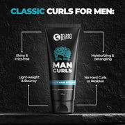 Beardo Classic Curls Combo (Set of 3) | Man Curls Curl Cream, Hair Volumizing Sea Salt Spray, Detangling Hair Brush | Flaxseed Gel for Hair, Leave in Cream, Hair Spray