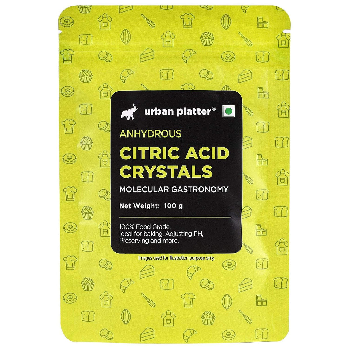 urban platter Pure Citric Acid Crystals Powder, 100 Grams