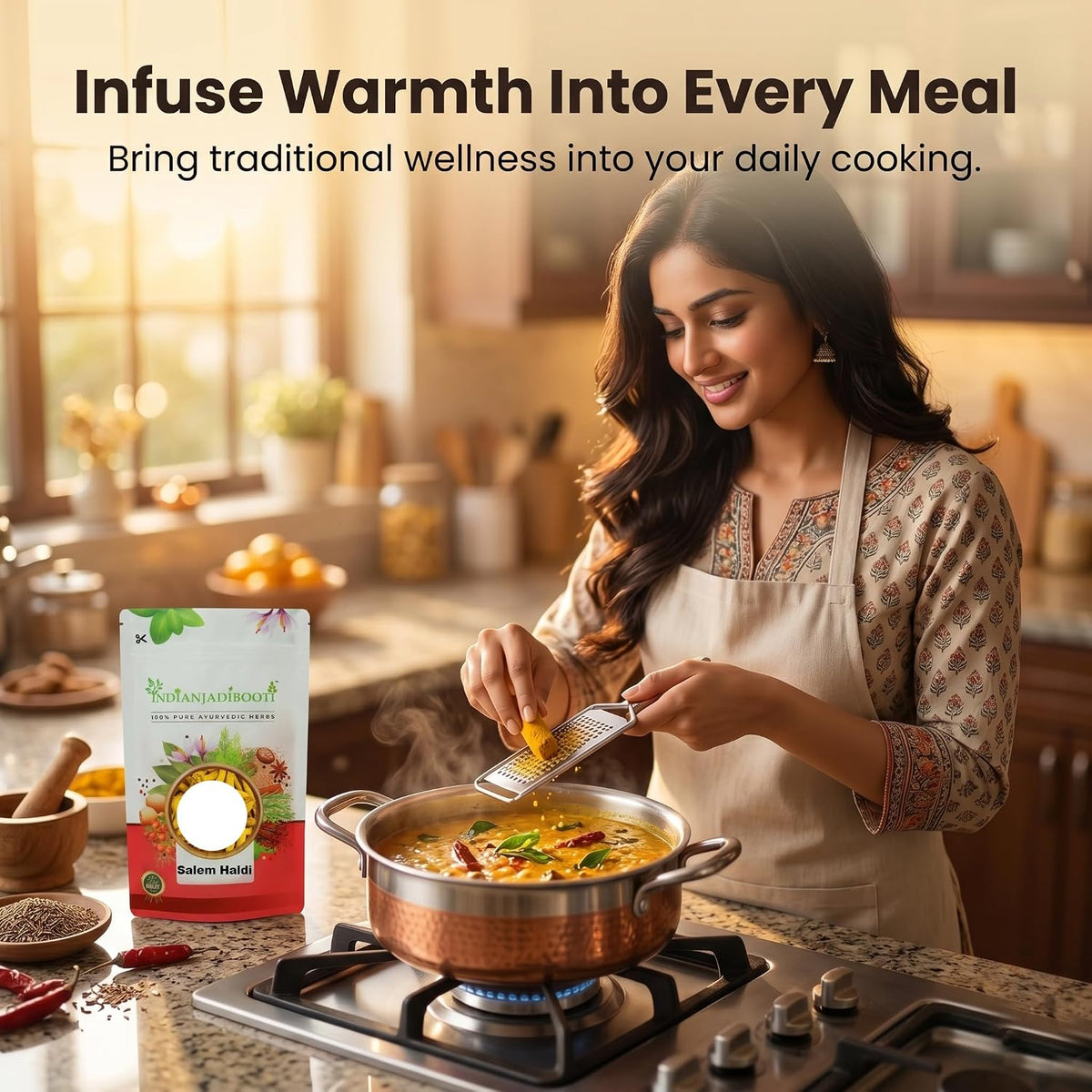 IndianJadiBooti Elite Golden Complex: Amba, Daru, Selam Haldi & Narkachur – For Advanced Skin Radiance, Natural Antioxidant Support & Daily Vitality – 100gm each