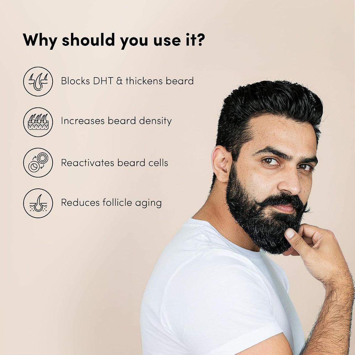 Man Matters BeardGro Beard Growth Serum for Men 30ml | 4% Anagain, 1% Rosemary, 2% Aminexil | Promotes Thicker Beard Growth, Reduces Patchy Beard , Fast Absorption and Lightweight | Pack of 2