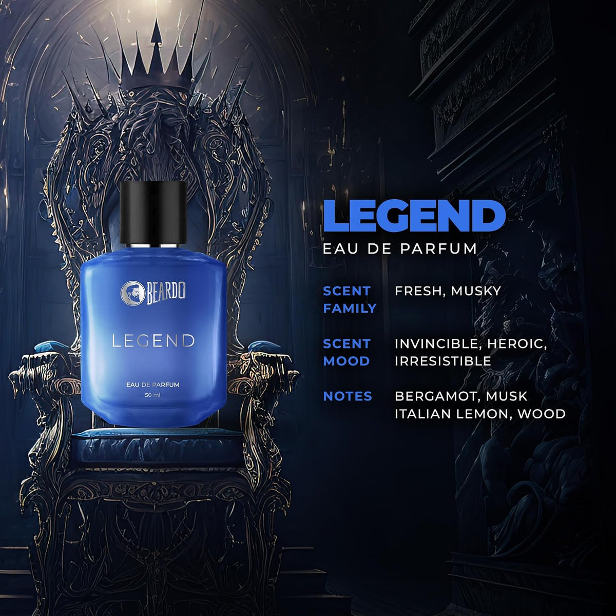 BEARDO Thug Life Edp Combo Don, Whiskey Smoke Bourbon, Mariner & Legend Perfume for Men (50mlx4) | Long Lasting Perfume For Men | Premium Strong & Long Lasting Fragrance | Gift for Men | Gift for Husband