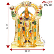KridayKraft Tirupati Balaji Metal,Balaji Idol Statue for Pooja,Home,Office Walls Decor,Gift Your Relatives,Religious Idol Showpiece Decoratvie Statue for Corporate Gift Article