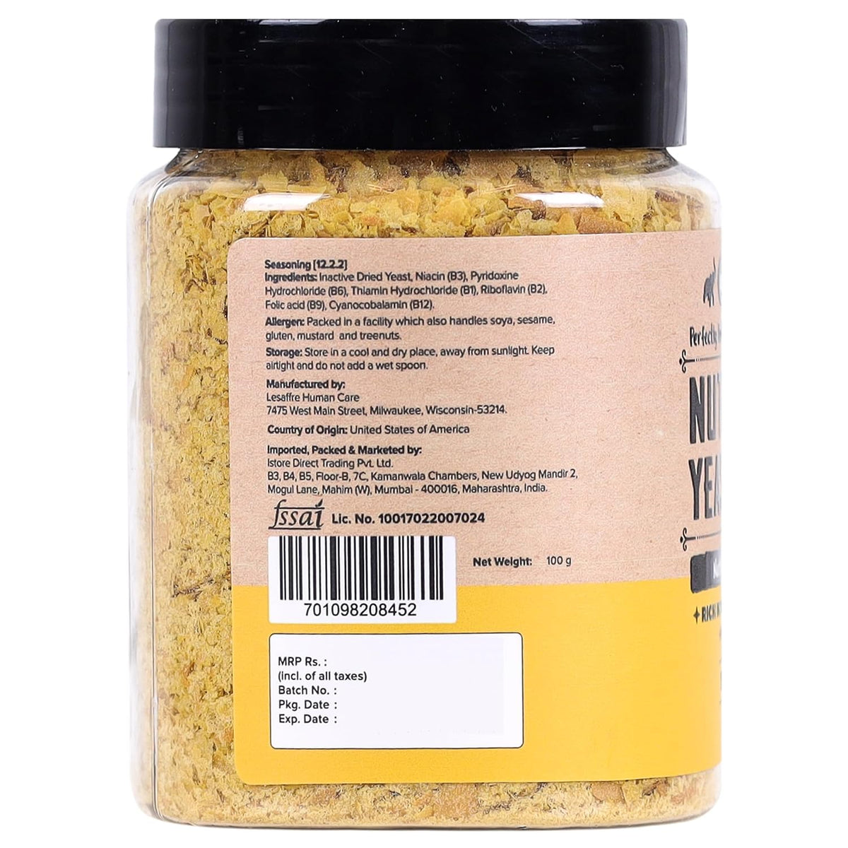 Urban Platter Nutritional Yeast Flakes, 100g (Rich in Vitamin B12 | Gluten-Free | Perfectly Plant-Based Nutty and Cheesy Nooch | Savoury Seasoning)