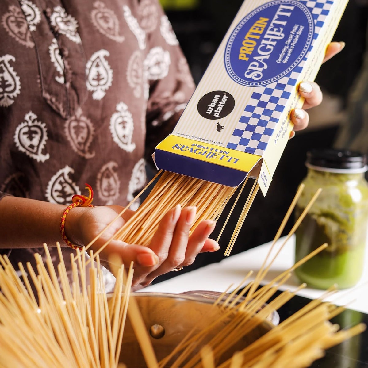 Urban Platter Protein Spaghetti, 500g (Zero Maida, Durum Wheat & Barley Flour Pasta, Plant Protein, High Fiber)