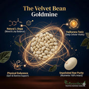 IndianJadiBooti White Kaunch Beej (Mucuna Pruriens/Velvet Bean) – Pure Raw Seeds for Vitality, Muscle Strength & Nervous System Support – Natural Mood Balance (800g)
