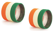 NMII Plain Tri Colour Color Metal BangIes Set For Women/Girls/Kids | Independence Day | Republic Day | Tiranga Colours Bangle set | Bangles | Chudi Set