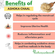 IndianJadiBooti Pure Ashok Chhal Powder (Ashoka Bark Churna) | Saraca Asoca | Traditional Ayurvedic Botanical for Women's Wellness, Feminine Harmony & Systemic Cooling 100 Grams Pack