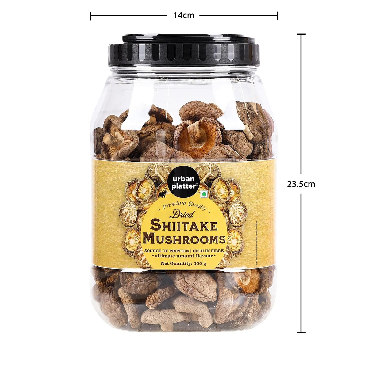 Urban Platter Dried Shiitake Mushrooms, 300g (Umami-Rich | Value Pack| Rehydrates Quickly)