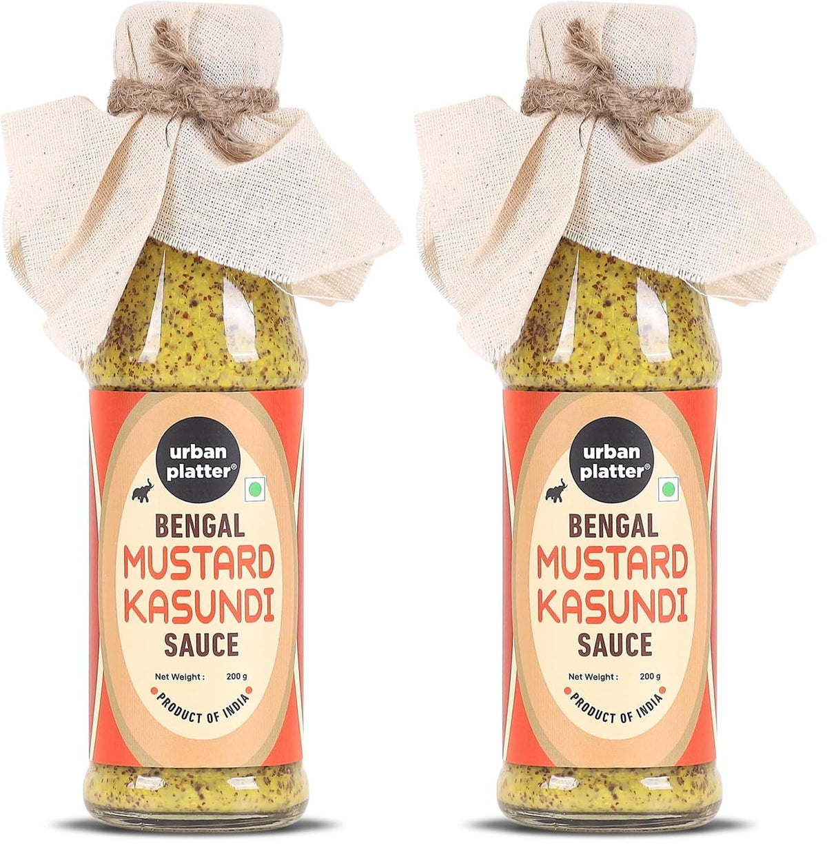 Urban Platter Vegan Bengal Mustard Kasundi Sauce, 200g (Pack of 2)