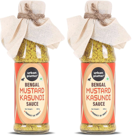 Urban Platter Vegan Bengal Mustard Kasundi Sauce, 200g (Pack of 2)