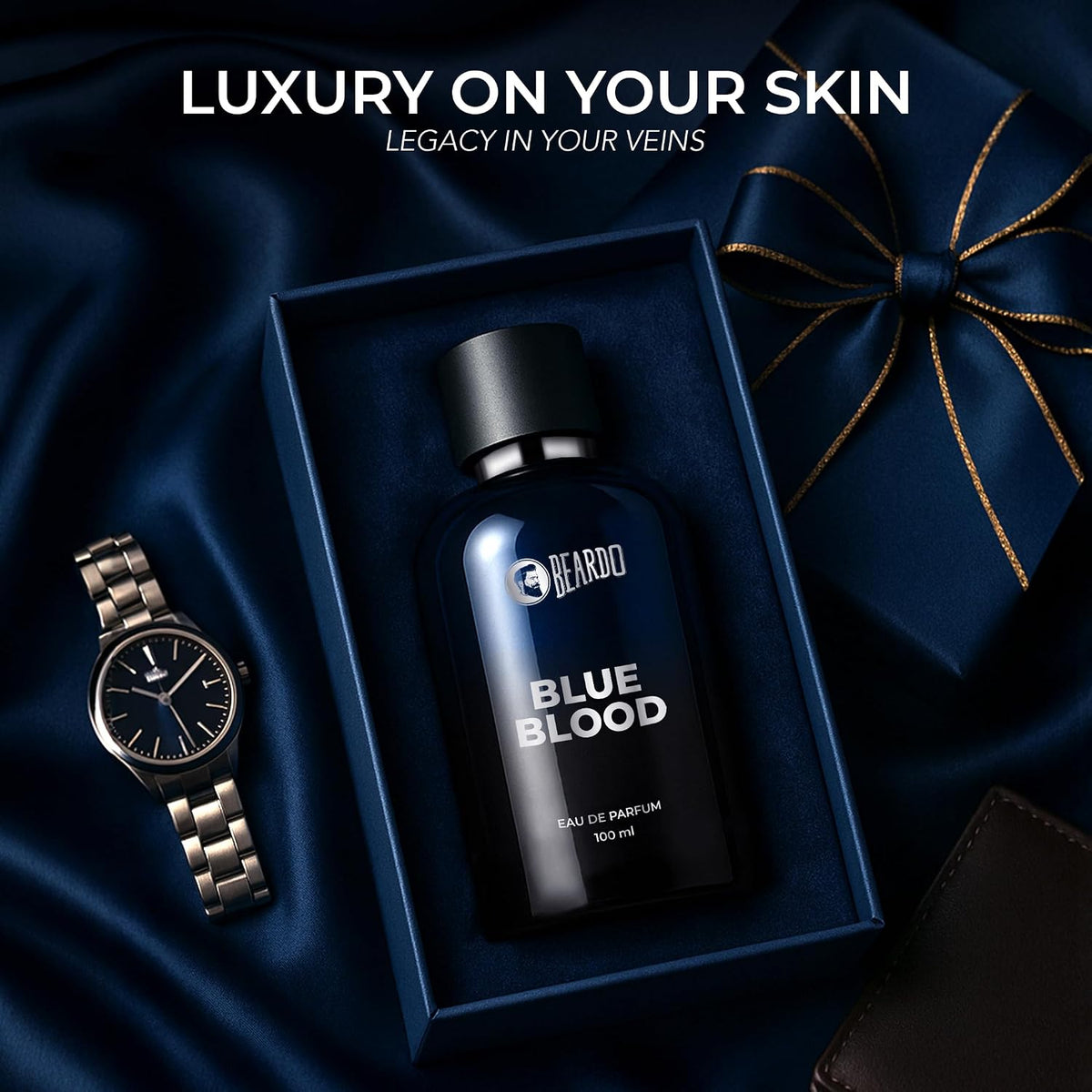 Beardo Blue Blood Premium Perfume for Men 100 ml | Eau De Parfum Intense, Aromatic, Aquatic Premium Scent | Perfume for Men Long Lasting Smell | Premium Gift For Man | Perfume For Man