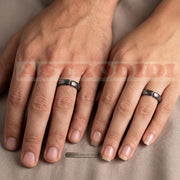 ASTRODIDI Black Horse Shoe Iron Ring Shani Dosh Niwaran Kale Ghode ki Naal Ka Challa Adjustable for men and women (Ring Size 20)