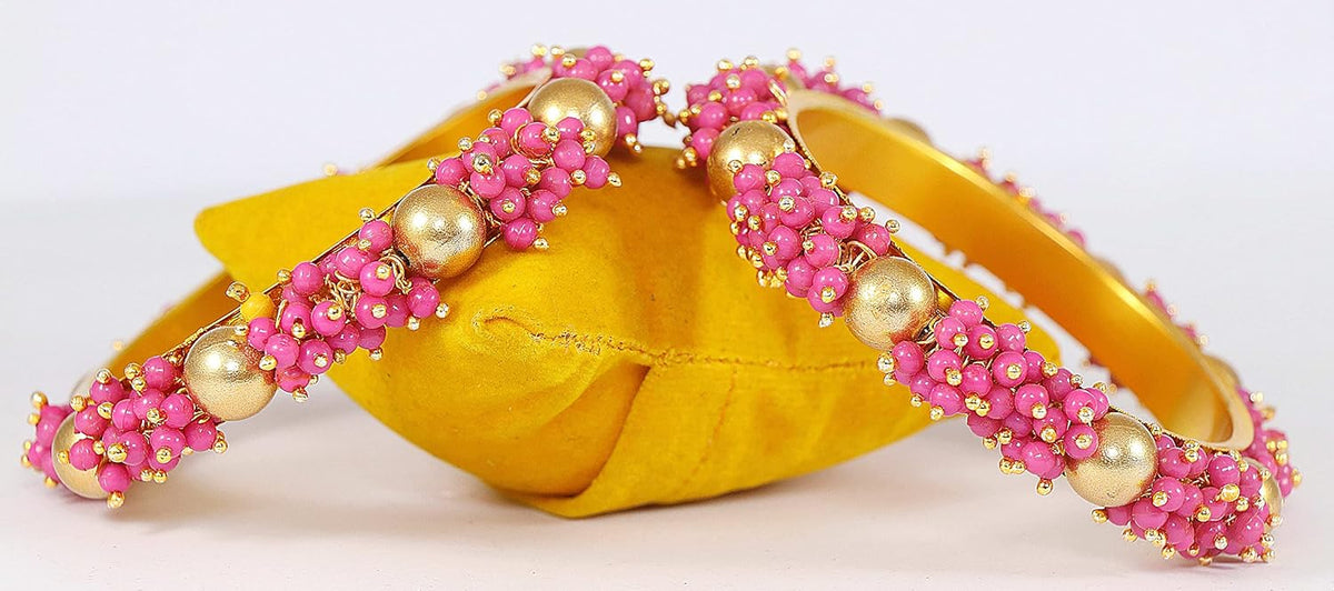 NMII Metal and Zircon Studded Kadaa set for Women/Girls