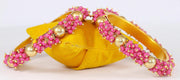 NMII Metal and Zircon Studded Kadaa set for Women/Girls