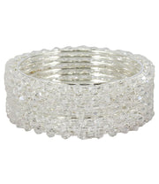 NMII Pearls Studded Metal Bangles Set For Women and Girls