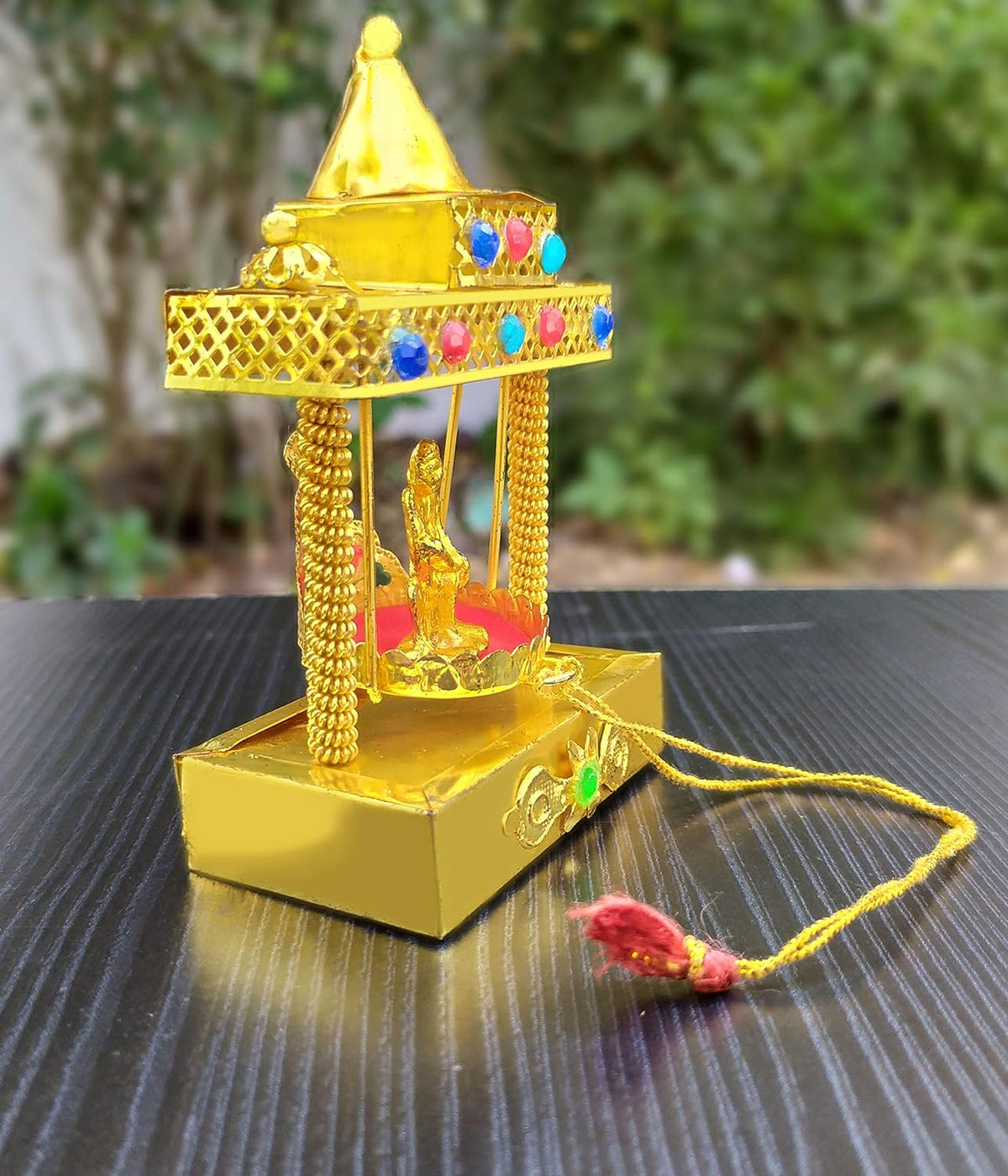 SHINDE EXPORTS Shirdi Sai Baba jhula for car Dashboard Home and Gifting (Temple jhula)
