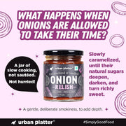 Urban Platter Caramelized & Smoked Onion Relish, 200g (Gourmet Spread, Savory-Sweet Flavour, Perfect for Sandwiches, Burgers, Cheese Boards & More)