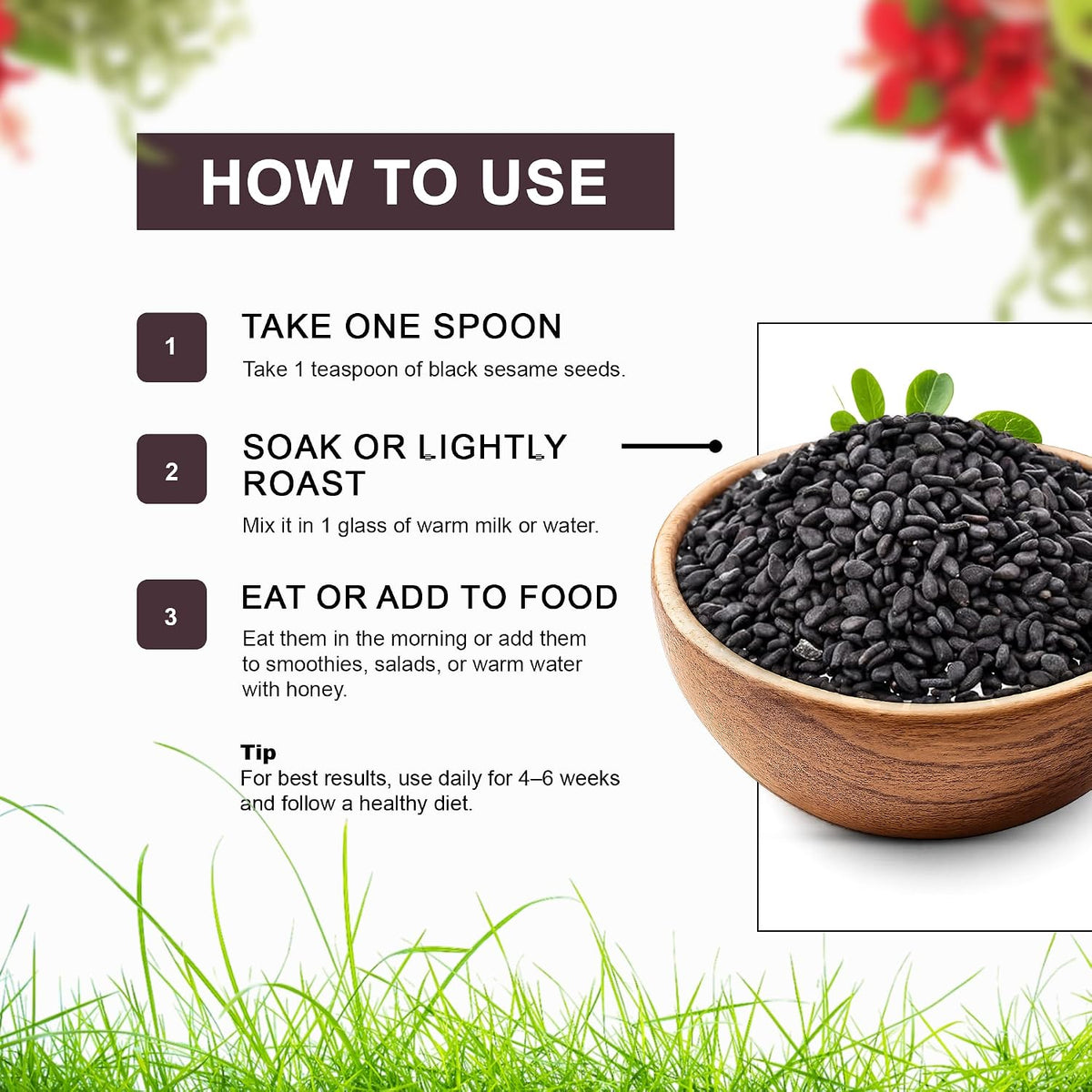 Brijbooti Black Sesame Seeds 400 Gram | Kaale Til | Till Black | kale till seeds for eating