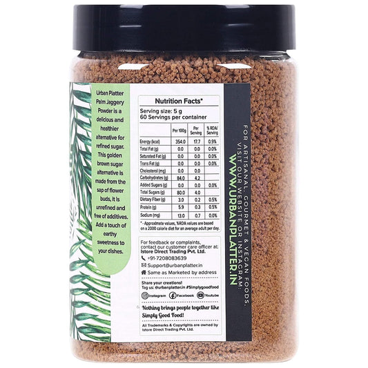 Urban Platter Palm Jaggery (Karupatti), 300g (Natural Sweetener | Unrefined & Chemical-Free)