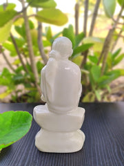 SHINDE EXPORTS Shirdi Saibaba Marble Idol for car Dashboard and Gifting (4.5 inches)