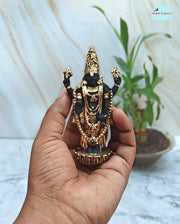 SHINDE EXPORTS Govinda Idol for car Dashboard/Balaji murti for car/tirupati Balaji murti/Balaji Vishu Statue for Pooja Room (Gold)