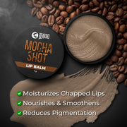 BEARDO Mocha Shot Lip Balm | Non Tinted Lip Balm For Men | For Soft Kissable Lips | Lip Care For Dry, Chapped & Cracked Lips | 7G, Brown