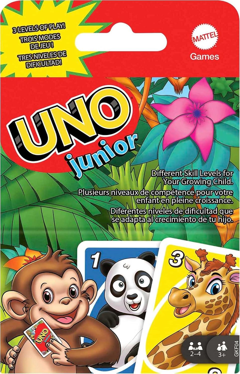 Mattel Games ââ‚¬â€¹UNO Junior Card Game with 45 Cards, Gift for Kids 3 Years Old & Up