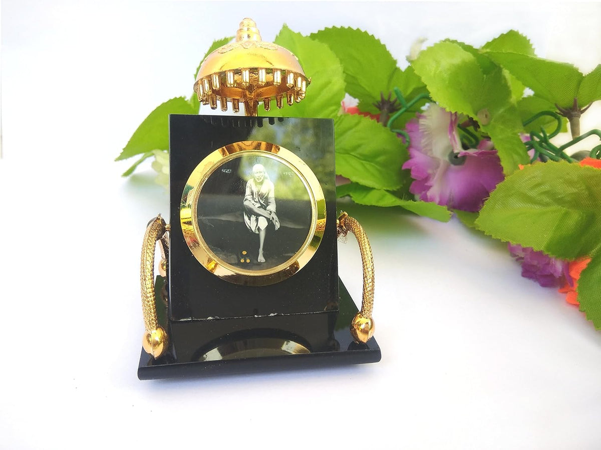 SHINDE EXPORTS Acrylic Sai Baba Car Dashboard Beautiful Stand- Multi Color, Medium
