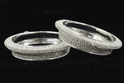 NMII Alloy Metal Gold Plated Bangles Set For Women & Girls Studded Zircon Stone | Stylish Diamond Bangles | Women's bangles | Metal Bangles- (Pack of 2)