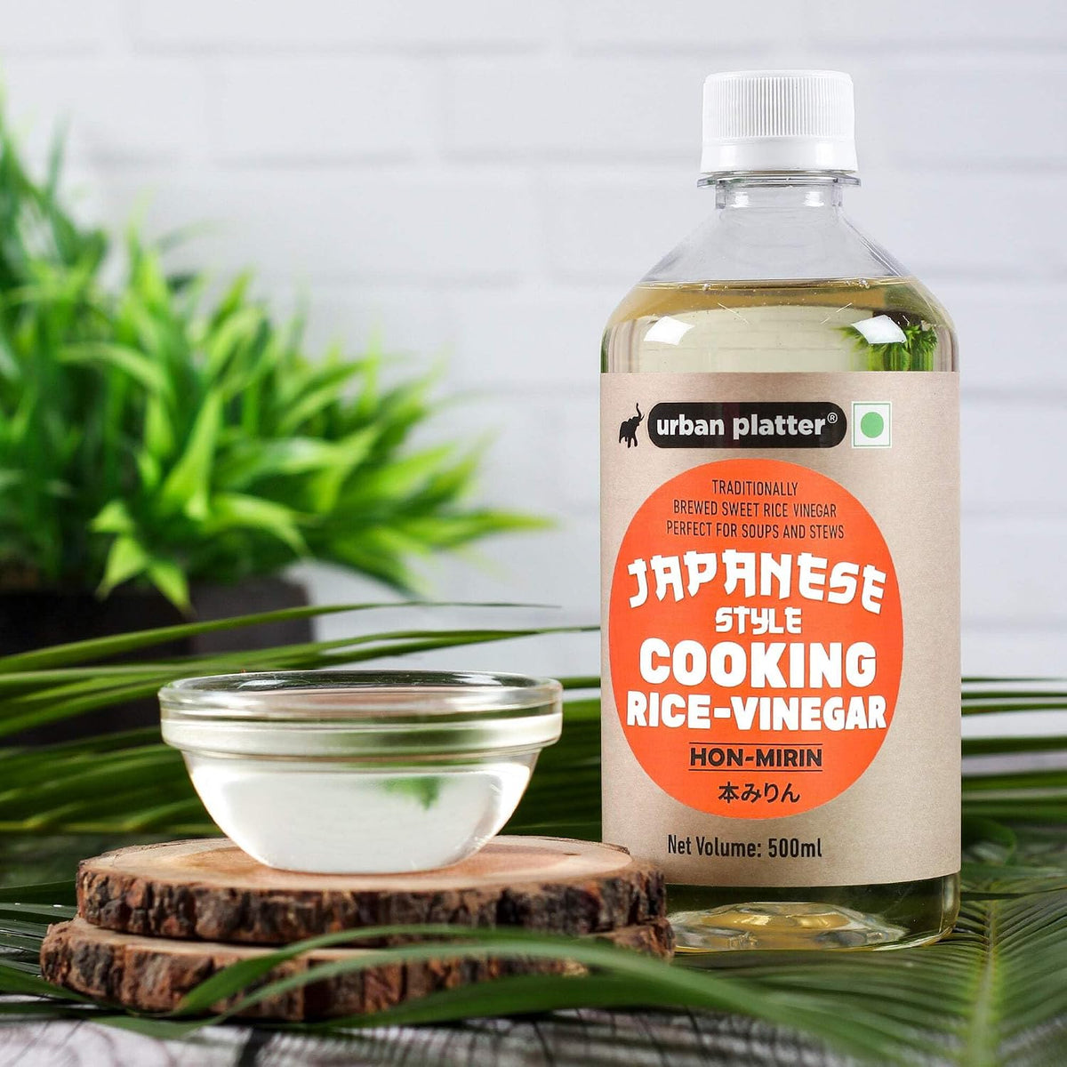 Urban Platter Japanese Style Cooking Rice Vinegar, 500ml (Traditionally Brewed, Sweet Rice Hon Mirin, Perfect for Soups)