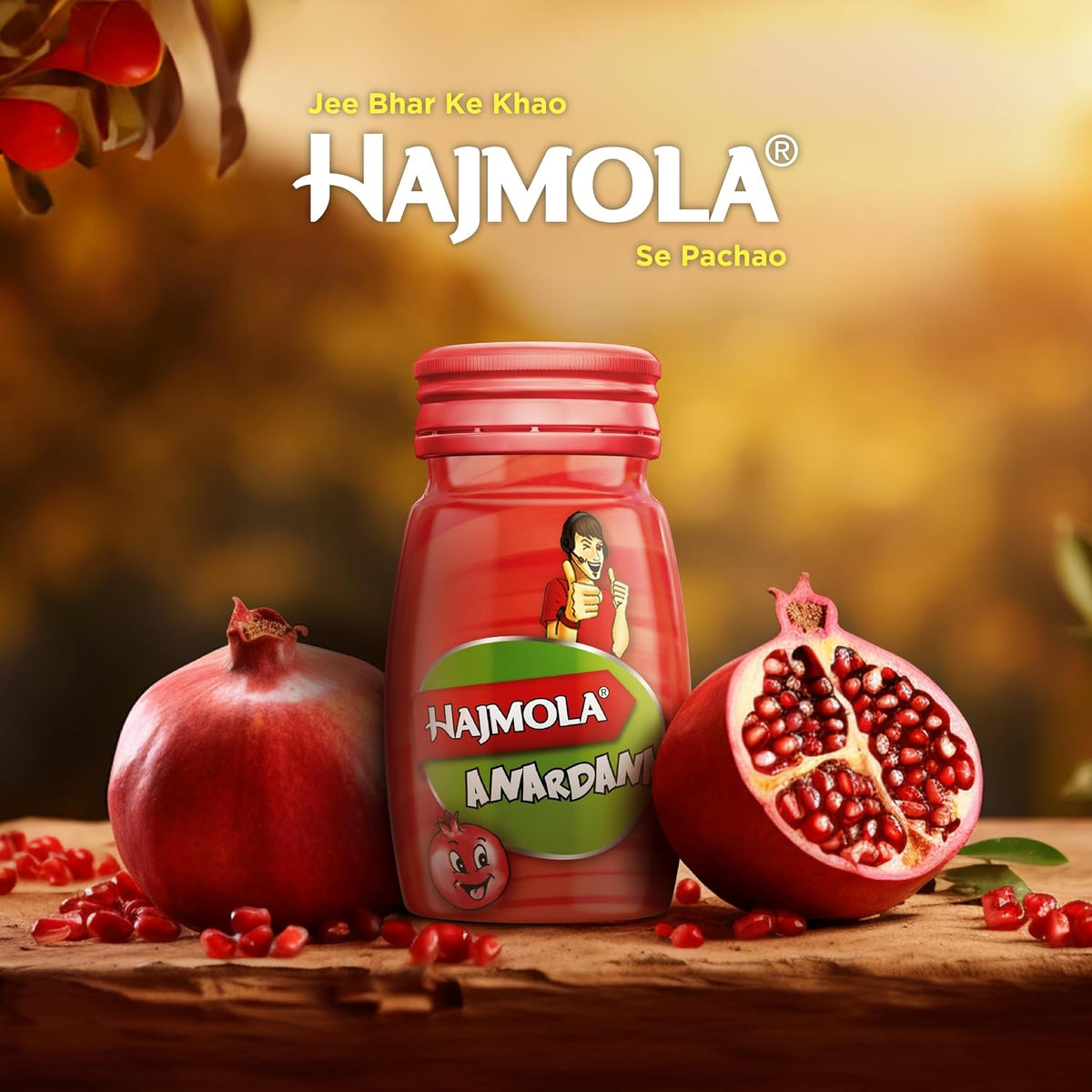 Dabur Hajmola Anardana – Digestive Tablets | Pack of 120 | Tangy Pomegranate Flavour | Improves Digestion & Relieves Gas | Ayurvedic Herbal Formula