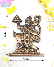 SHINDE EXPORTS Small Size Metal Lord Hanuman Idol Statue for car Dashboard Home Office Desk Pooja (Brown)