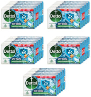 Dettol Icy Cool Bathing Soap Bar, 3X Intense Cooling, (3125g), 125g - Pack of 25