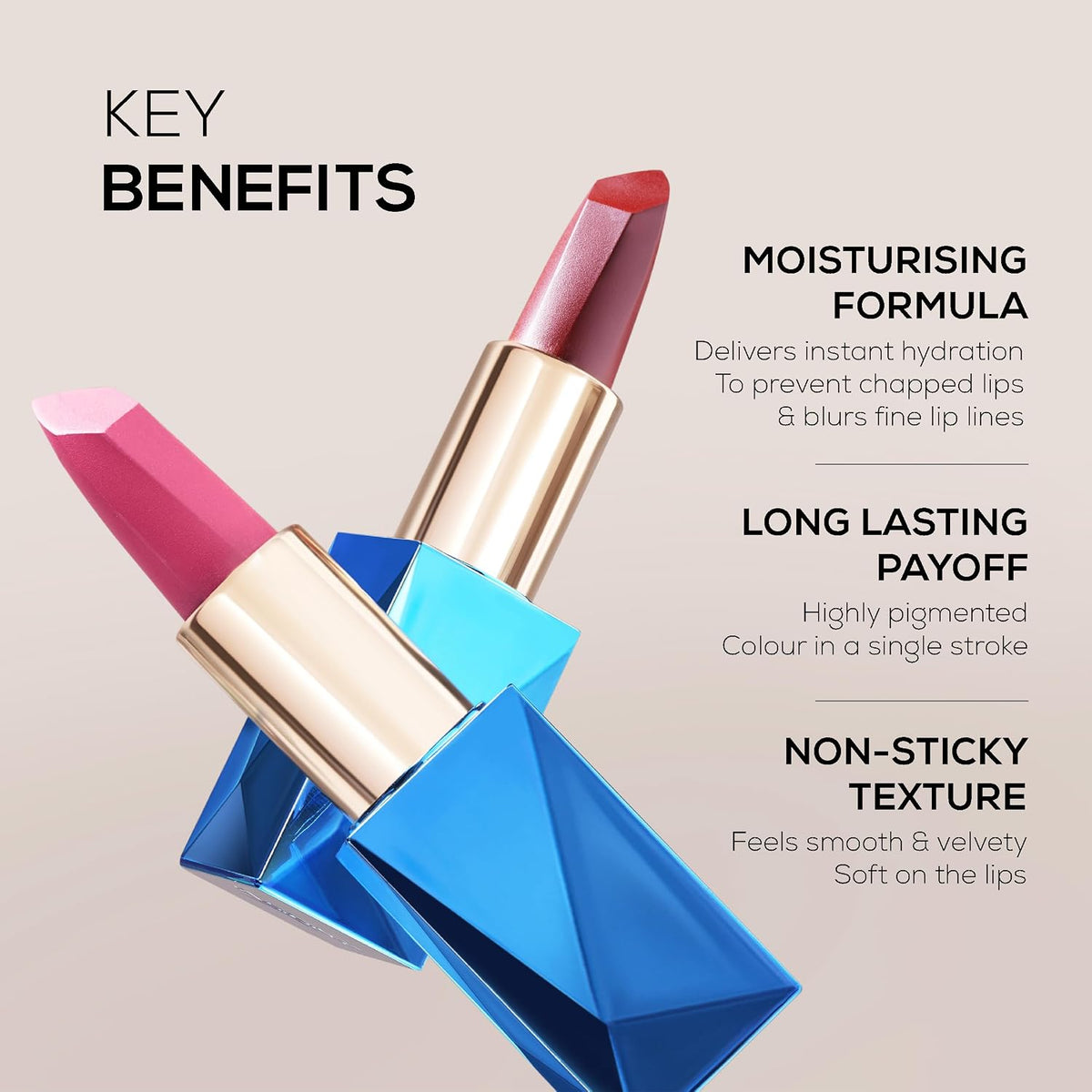 INSIGHT Professional Ultra Smooth Lipstick - Curious | Weightless Formula | Intense Color Payoff | Non-Sticky, Moisturizing | Enriched with Rice Bran Butter & Vitamin E - 3.8g