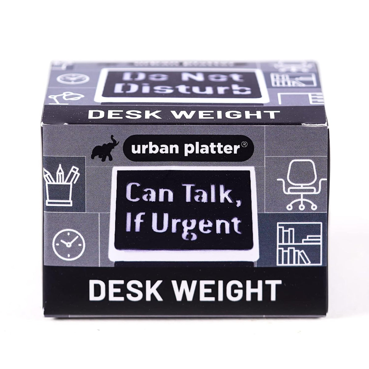 Urban Platter Desk Weight, 71g (3 in 1 Paper Weight, Heavy & Durable, Perfect for Office Desk, with Message for Efficient Management)