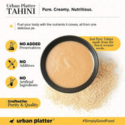 Urban Platter Tahini Paste, 500g (Smooth & Creamy White Sesame Paste, No Additives, Ideal for Hummus, Shawarma Sauce, Baba Ghanoush & Salad Dressings)