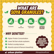 Urban Platter Soya Granules, 300g (53% Plant Protein | Made from Defatted Soy Flour | Fiber Rich Soya Mince)