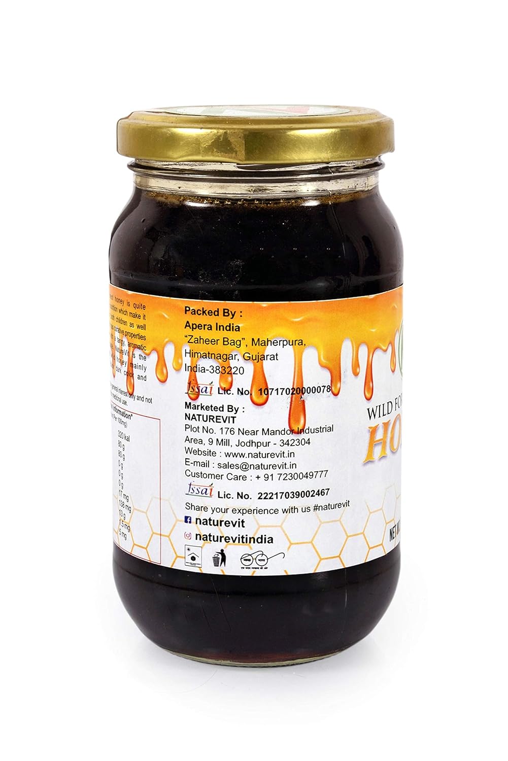 NatureVit Wild Forest Honey, 2 kg [Pure and Natural] [Pack of 4]