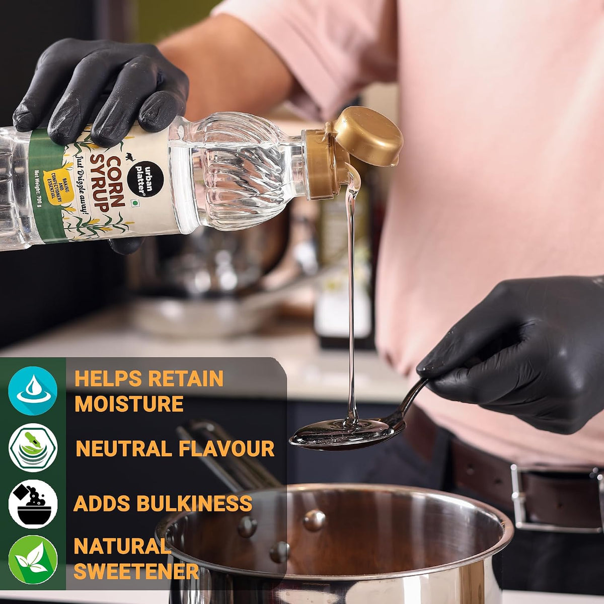 Urban Platter Corn Syrup, 700g (Non-GMO, Perfect for Baking and Desserts, Product of South Korea)