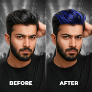 Beardo Quicky Hair Color - Blue Edge, 50 ml | Temporary 1-Day 1-Wash | DIY Instant Hair Color Makeup for Men | No Bleach | No Ammonia | No Damage
