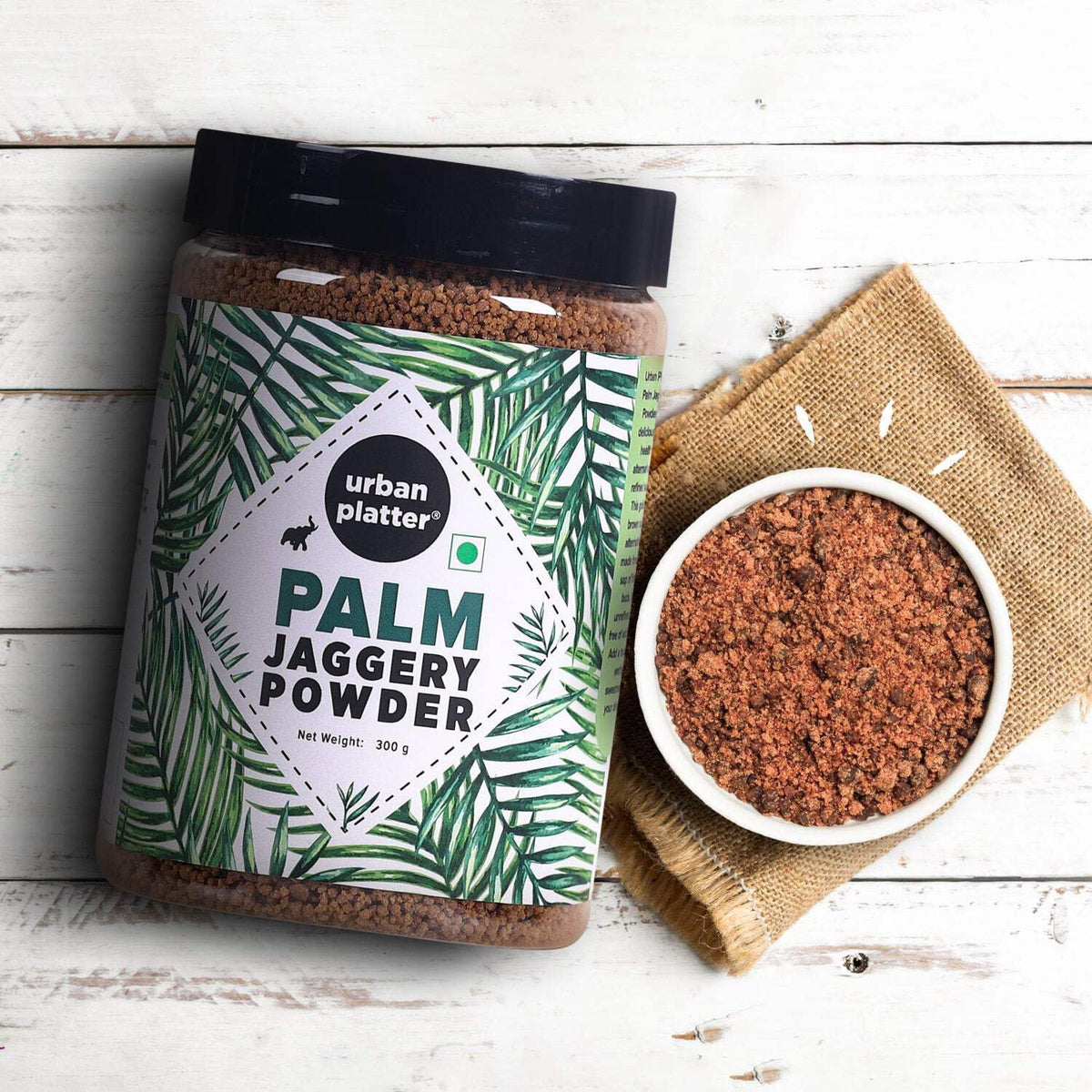 Urban Platter Palm Jaggery (Karupatti), 300g (Natural Sweetener | Unrefined & Chemical-Free)